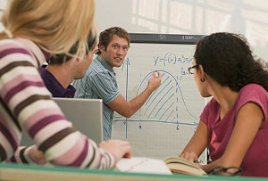 Student drawing graph