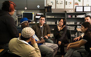 Journalism students in class